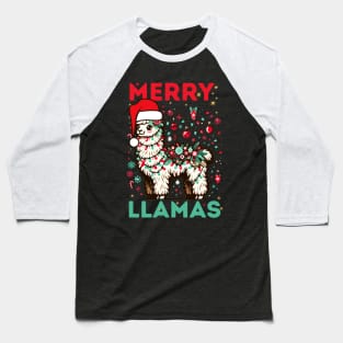 Merry llamas christmas Baseball T-Shirt